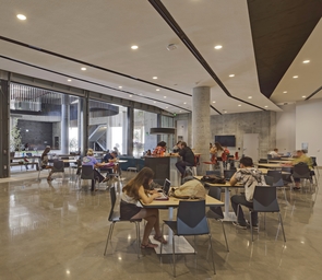 ENR2 has a UA Student Unions-operated café, the Slot Canyon Café. ENR2 is also home to the Institute of the Environment, School of Geography and Development, School of Natural Resources and the Environment, and certain divisions of the Department of Mathematics. Also, numerous members of the Art, Environment and Humanities Network are housed there. (Photo: Liam Frederick) ENR2 has a UA Student Unions-operated café, the Slot Canyon Café. ENR2 is also home to the Institute of the Environment, School of Geography and Development, School of Natural Resources and the Environment, and certain divisions of the Department of Mathematics. Also, numerous members of the Art, Environment and Humanities Network are housed there. (Photo: Liam Frederick)
(Photo credit: Liam Frederick)